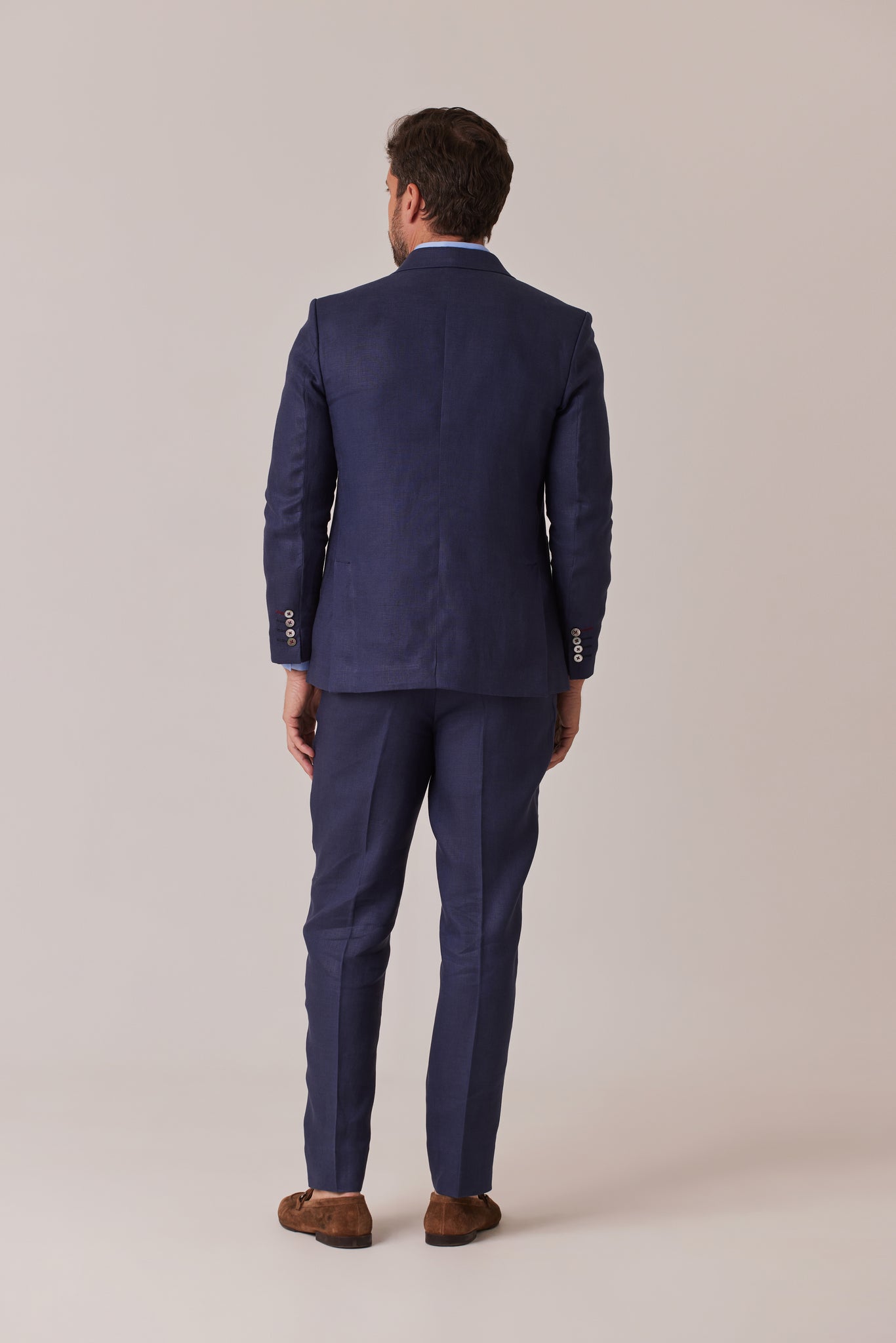 SUIT EN LINO AZUL OSCURO