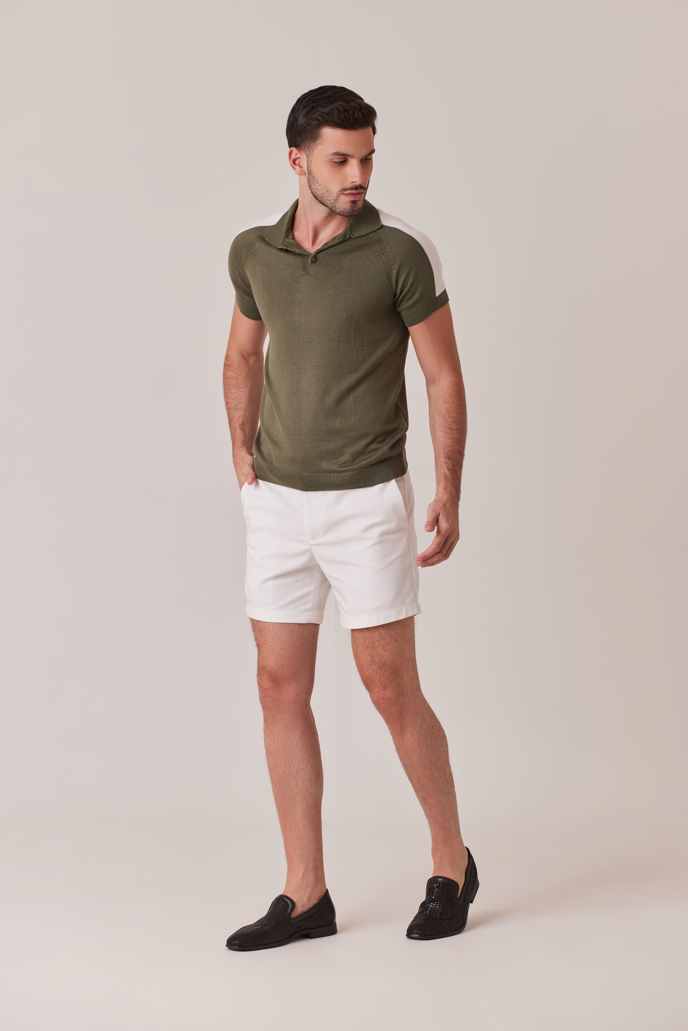 POLO CARMINE VERDE OLIVO