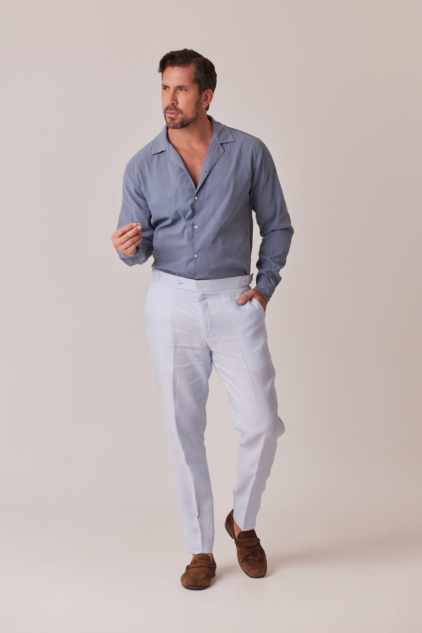 CAMISA DE VERANO AZUL OCEANO