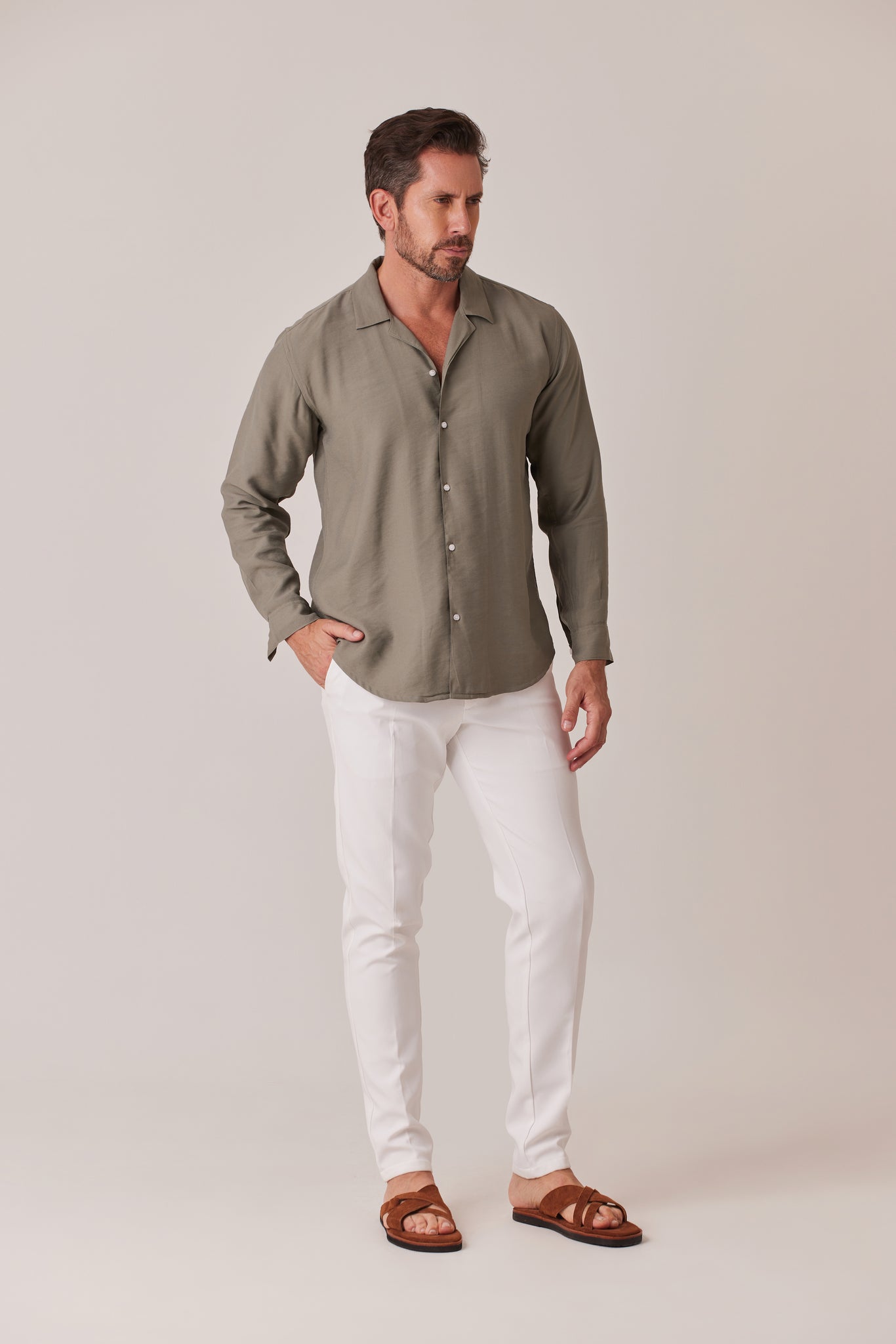 CAMISA DE VERANO VERDE SALVIA