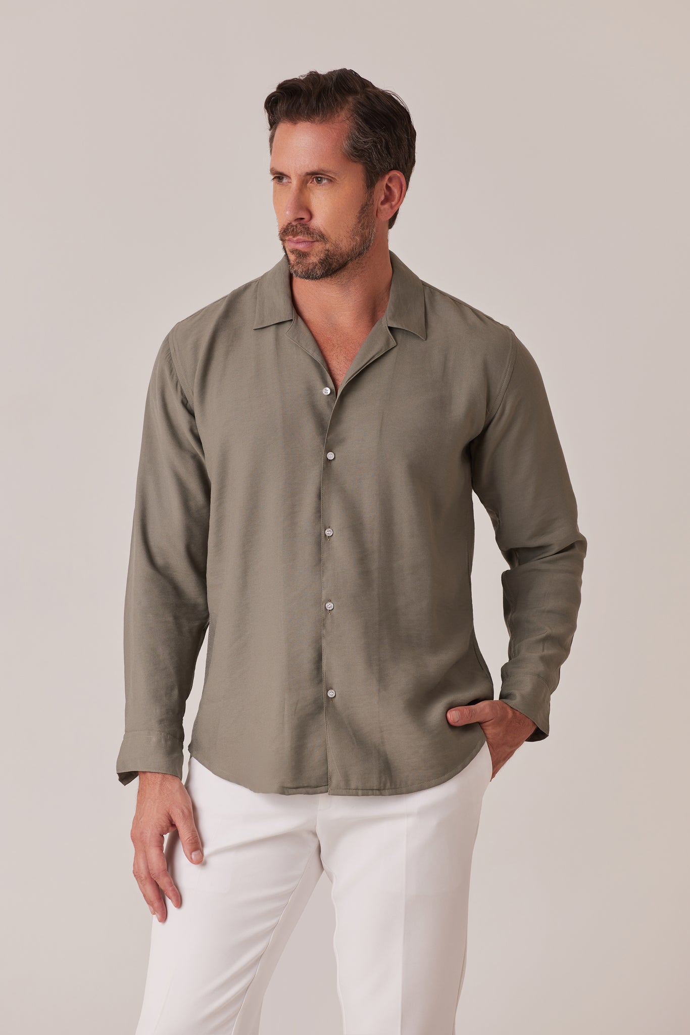 CAMISA DE VERANO VERDE SALVIA