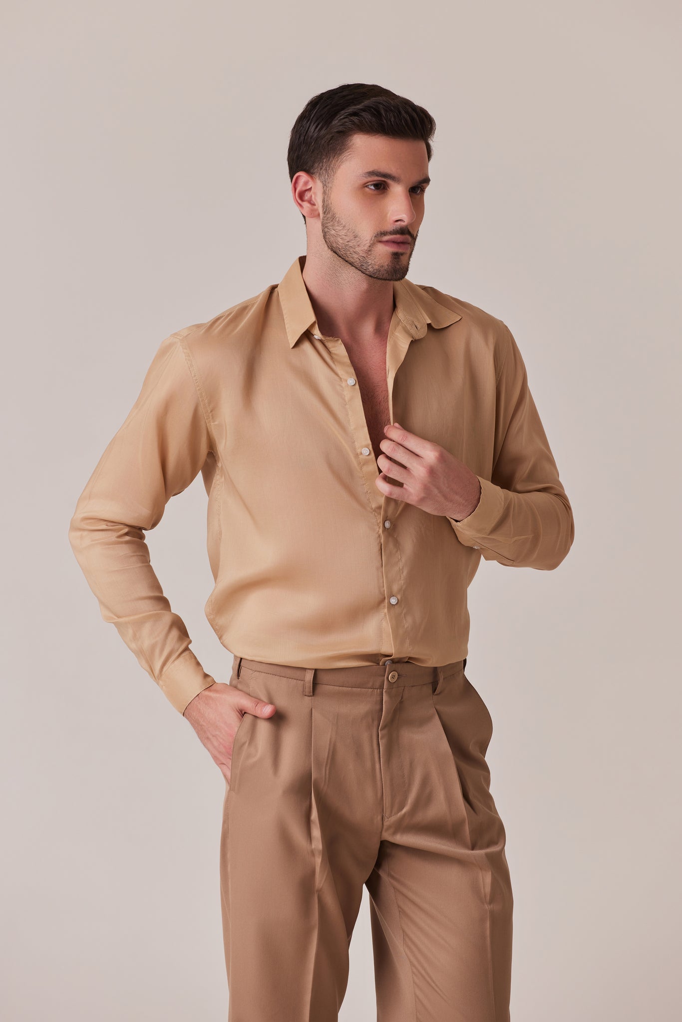 CAMISA DE ALGODÓN DE SEDA GOLD