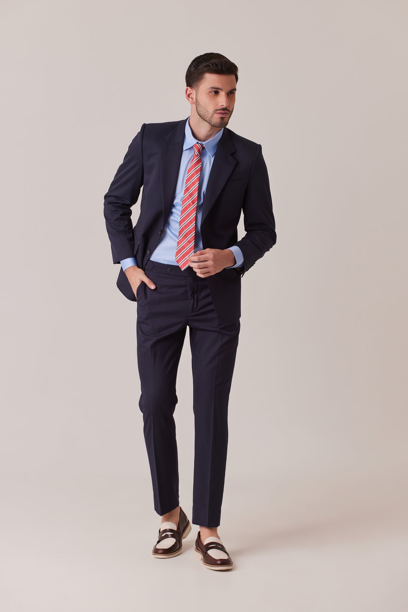 SUIT EN LANA AZUL NAVY