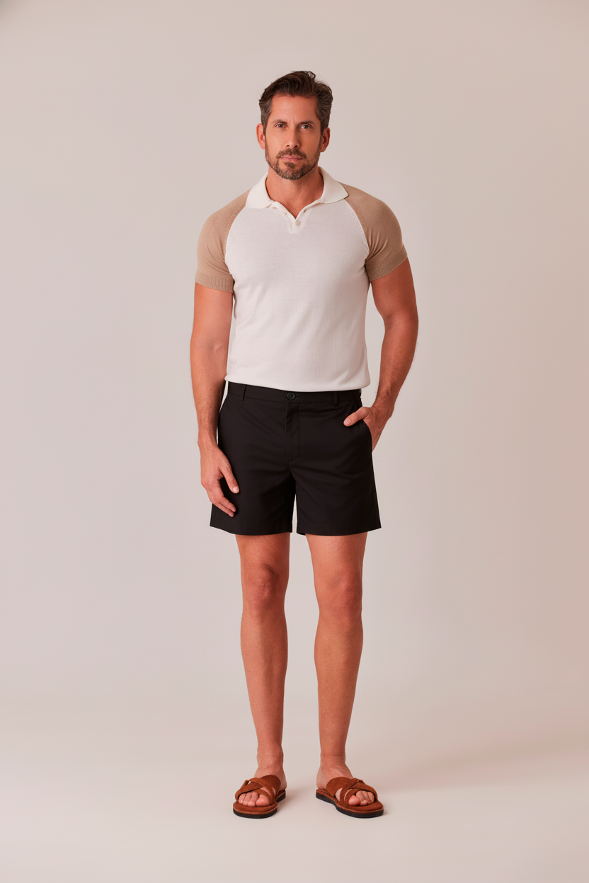 BERMUDAS ALGODÓN NEGRO