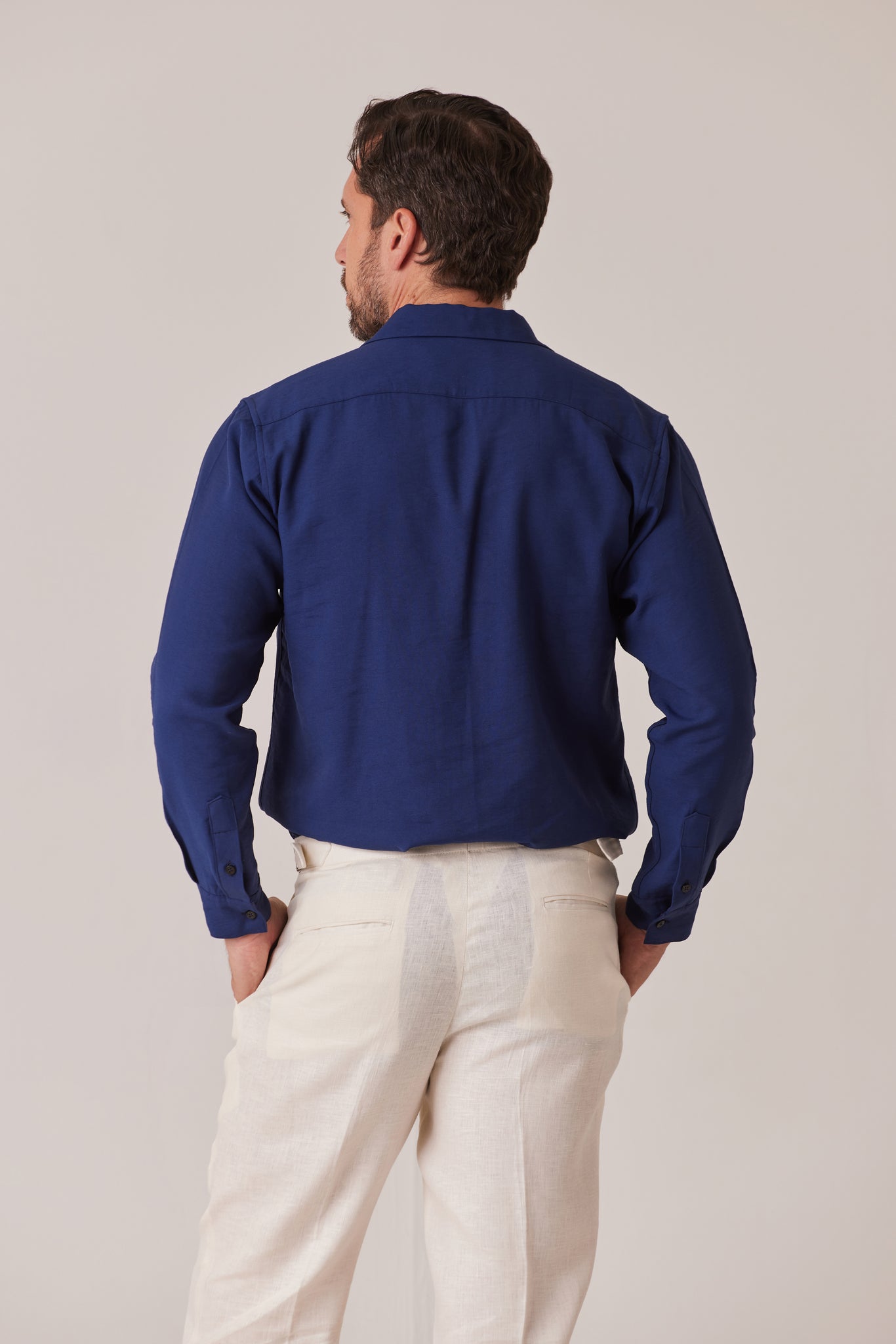 CAMISA DE VERANO AZUL PETROLERA