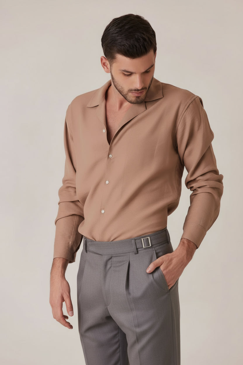 PANTALÓN DE PRETINA DOBLE GRIS