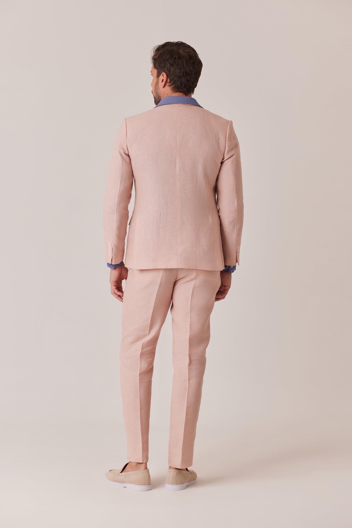 SUIT EN LINO ROSA PALO